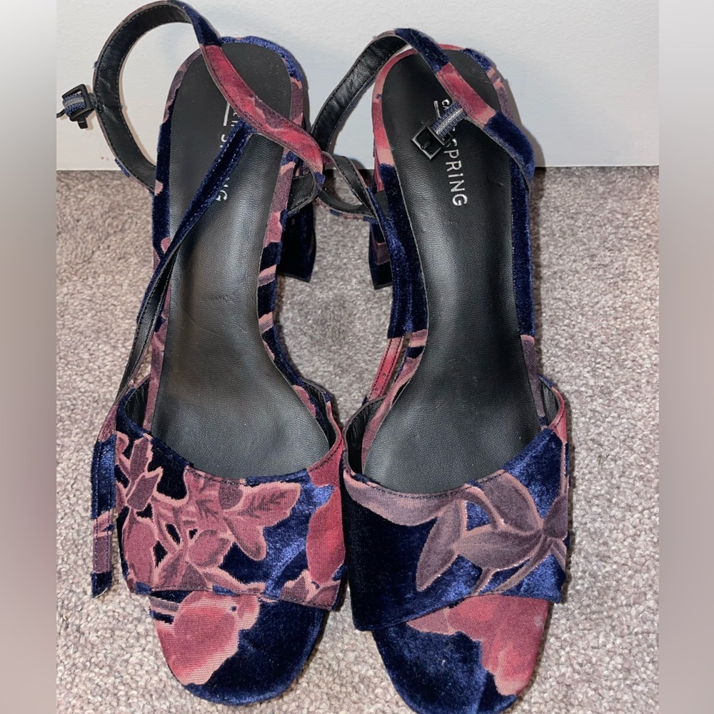 Call It Spring Velvet Platform Heels